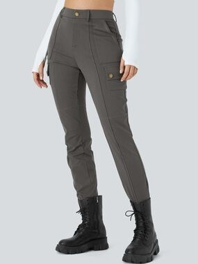 Halara DayStretch High Waisted Zipper Pockets Solid Skinny Cargo Pants